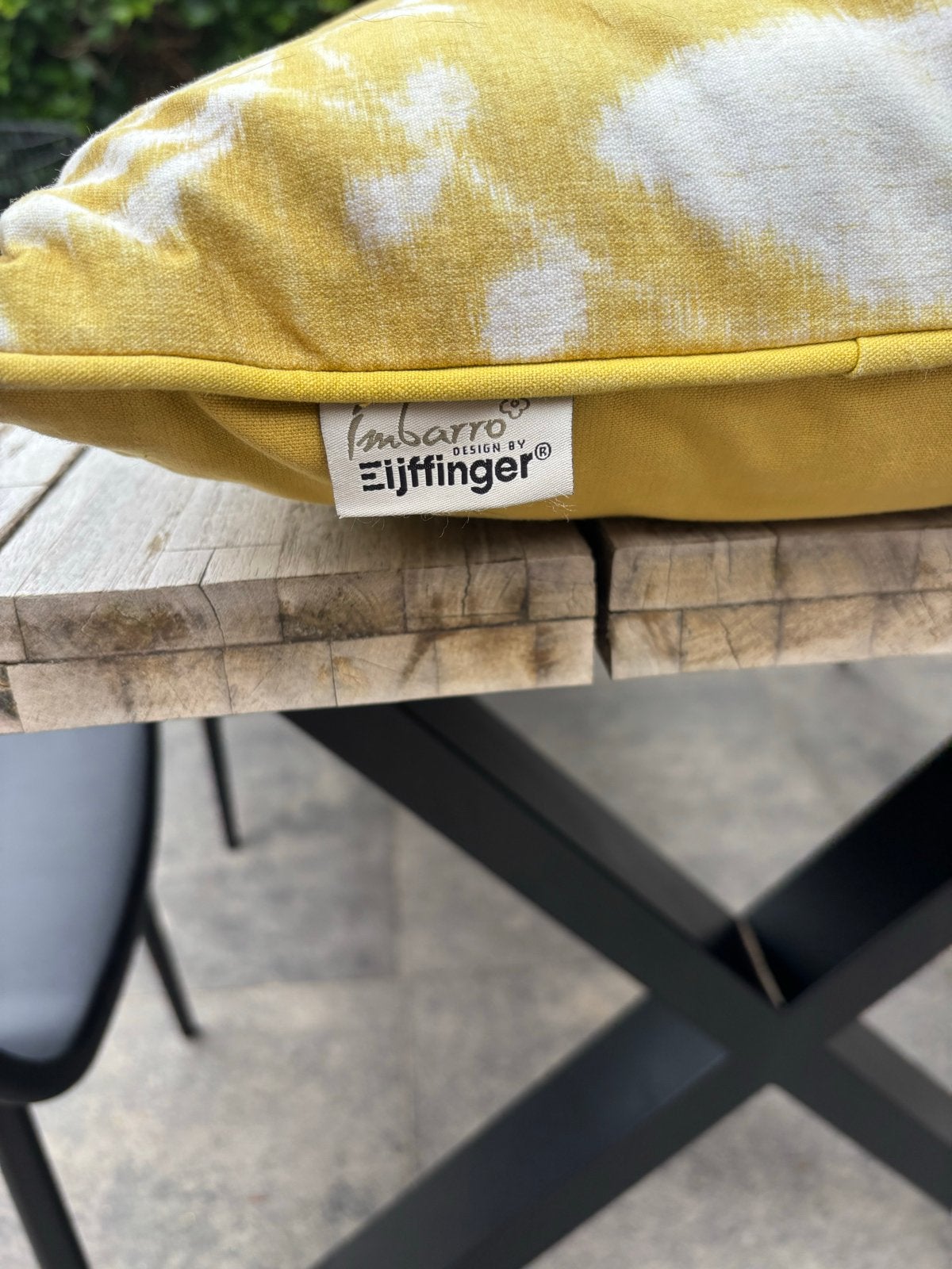 sierkussen van Imbarro by Eijffinger, Huis en Inrichting, Woonaccessoires | Kussens, Ophalen, Geel, Afneembare hoes, Vierkant