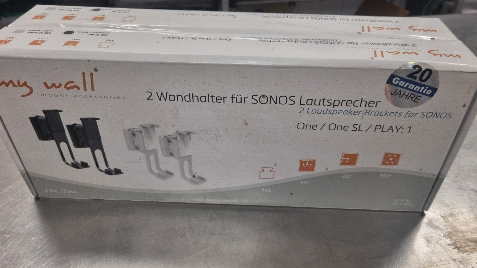 2x2 My Wall wandhouders voor Sonos Play 1 speakers