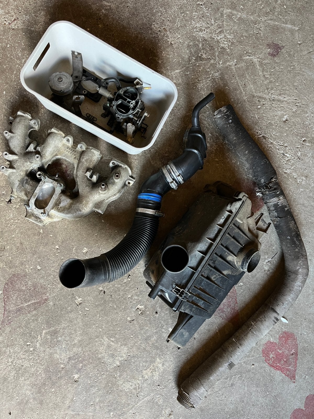 Volvo B200K solex carb en spruitstuk set, Ophalen, Gebruikt, Volvo