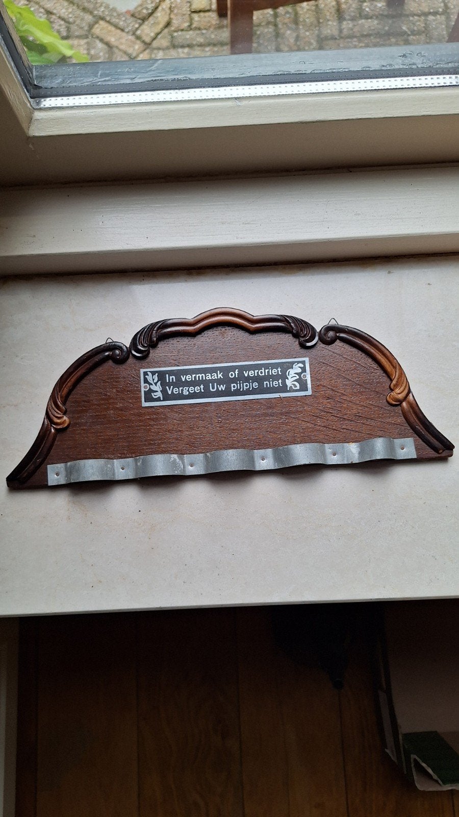vintage houten pijpenrek met pijp, Ophalen