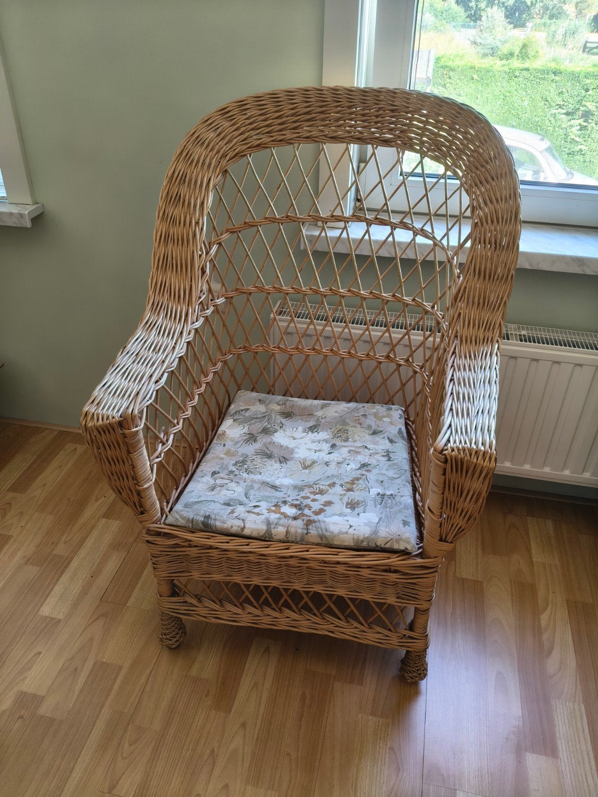 Rotan stoel met kussen - Comfortabel en stijlvol, Bohemian, Landelijk, Gebruikt, Overige kleuren, Riet of Rotan