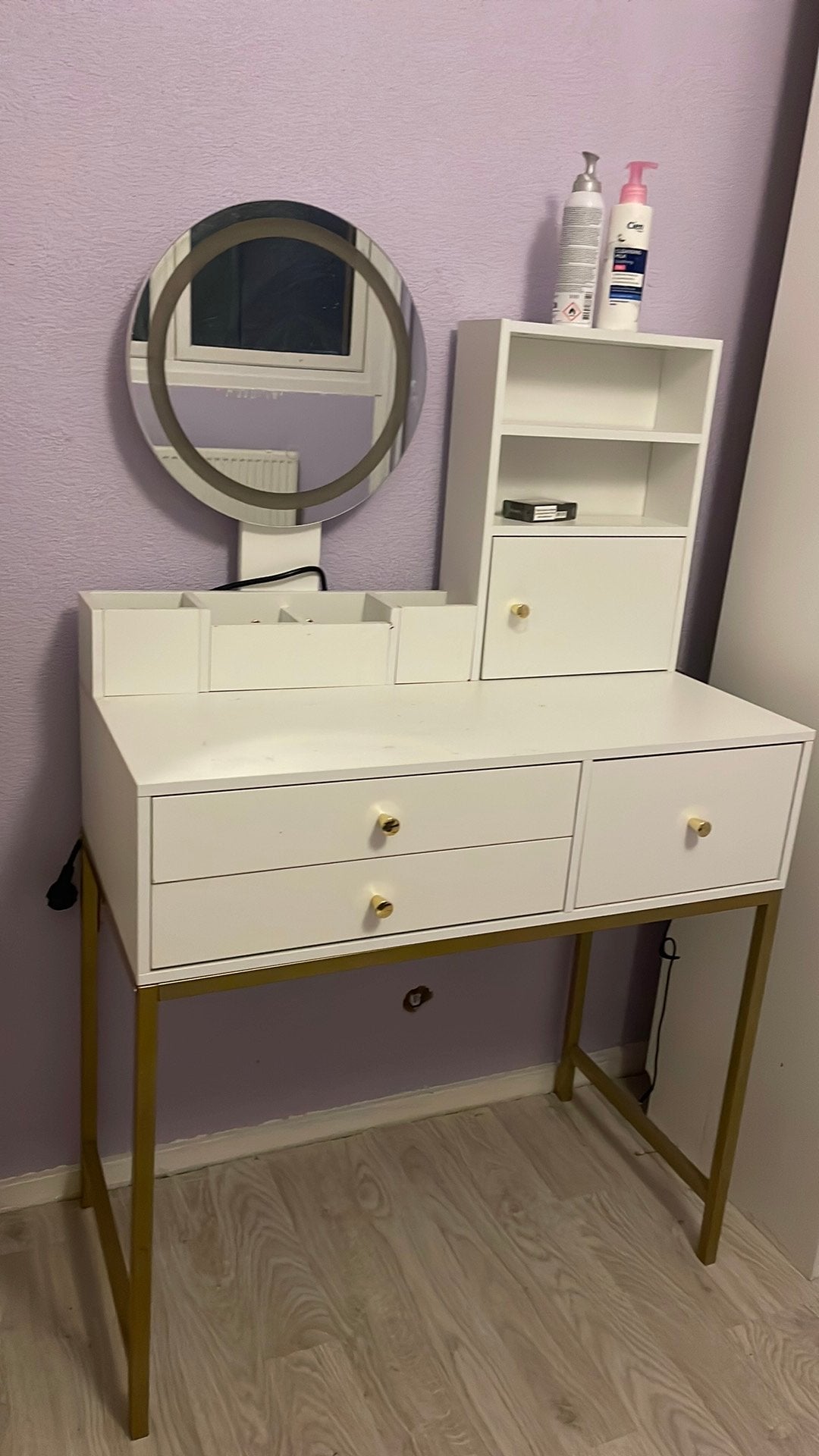 Makeup tafel/ kaptfel, Ophalen, Zo goed als nieuw, Wit, Gehele gezicht