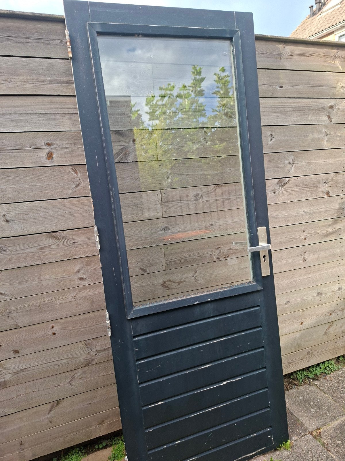 Gebruikte buitendeur met glas, Ophalen, Gebruikt, 80 tot 100 cm, Buitendeur