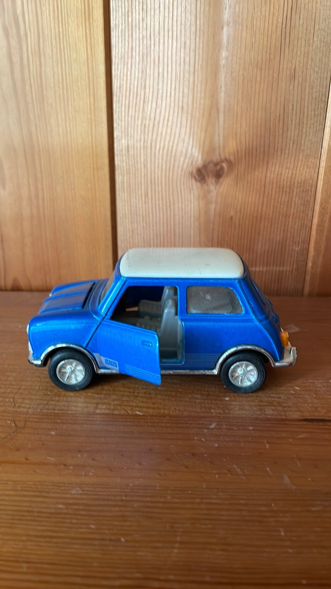 Mini cooper blauw, Kinderen en Baby's, Speelgoed | Speelgoedvoertuigen, Ophalen, Gebruikt