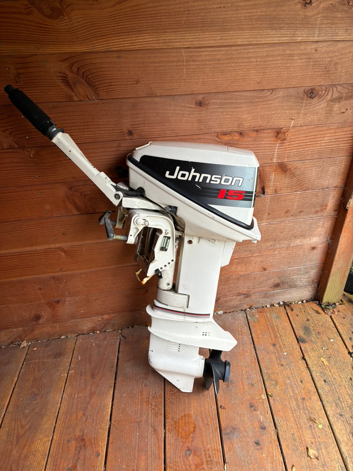 2takt johnson bj15baenm buitenboordmotor, Ophalen, Zo goed als nieuw, Minder dan 15 m²