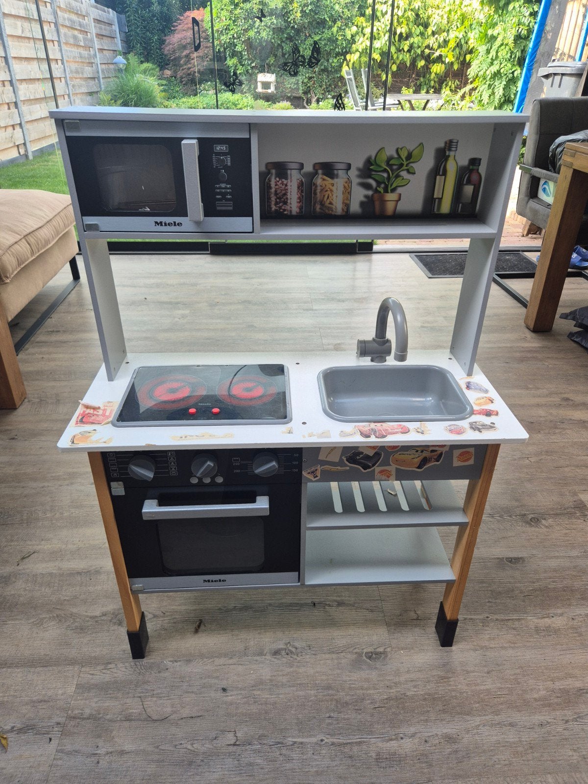 Miele Houten Speelkeuken met Oven, Kookplaat en Magnetron, Ophalen