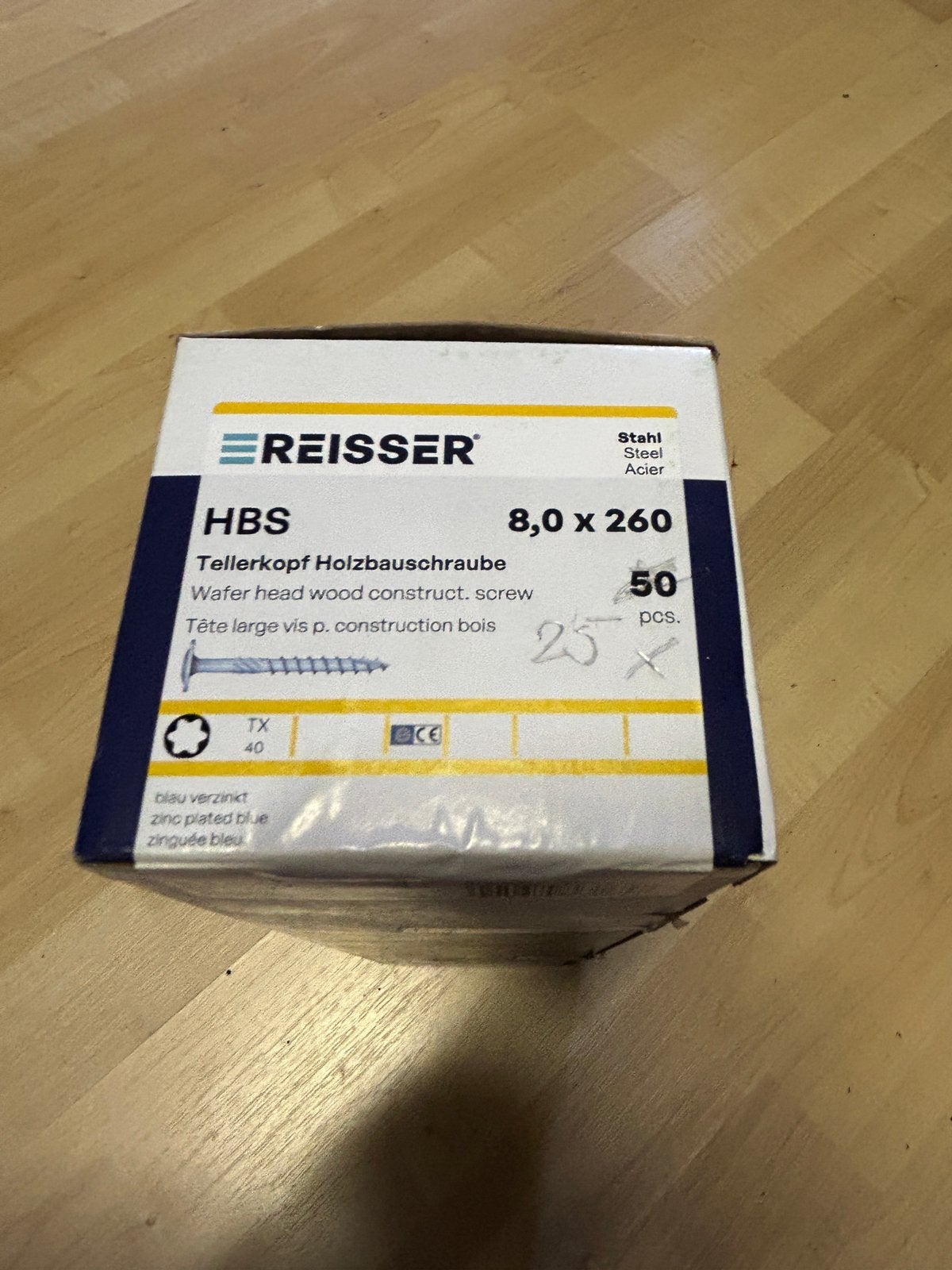 Diverse houtbouwschroeven verzinkt, Ophalen, Nieuw, 250 mm of meer, Schroeven