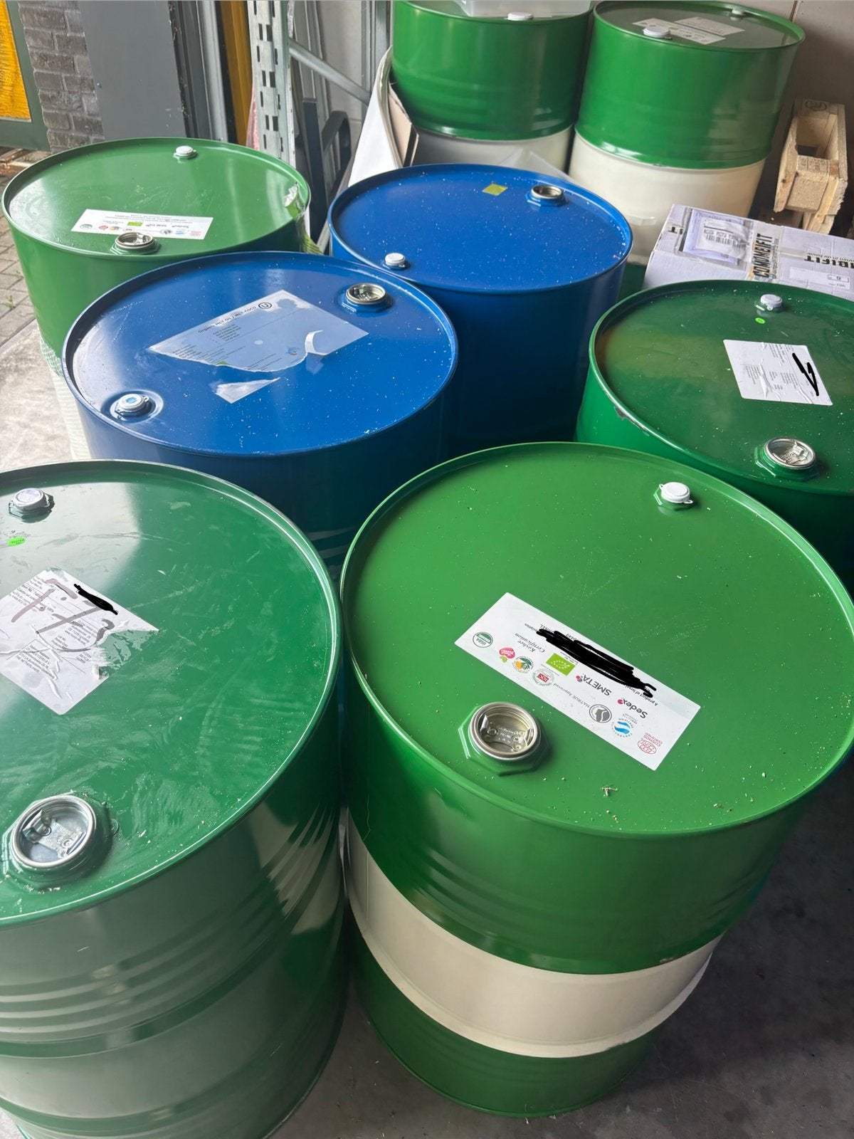 Lege olie vaten drums 200 L, Tuin en Terras, Ophalen, Gebruikt