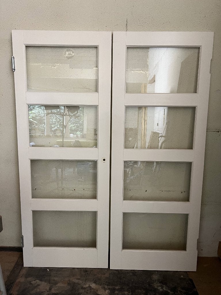 Binnendeuren met glas 81,3 x 211,5, Doe-het-zelf en Verbouw, Ophalen, Gebruikt, 80 tot 100 cm, Binnendeur