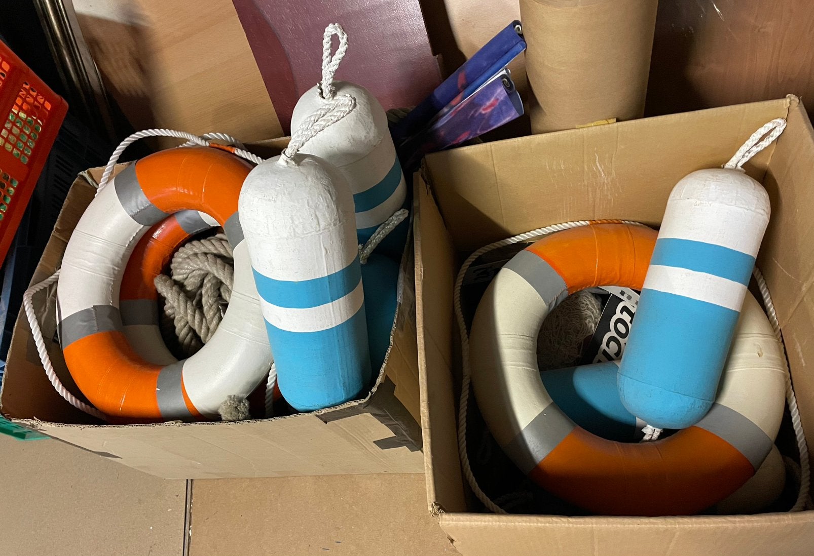 Set boeien en reddingsband decoratie, Ophalen, Zo goed als nieuw