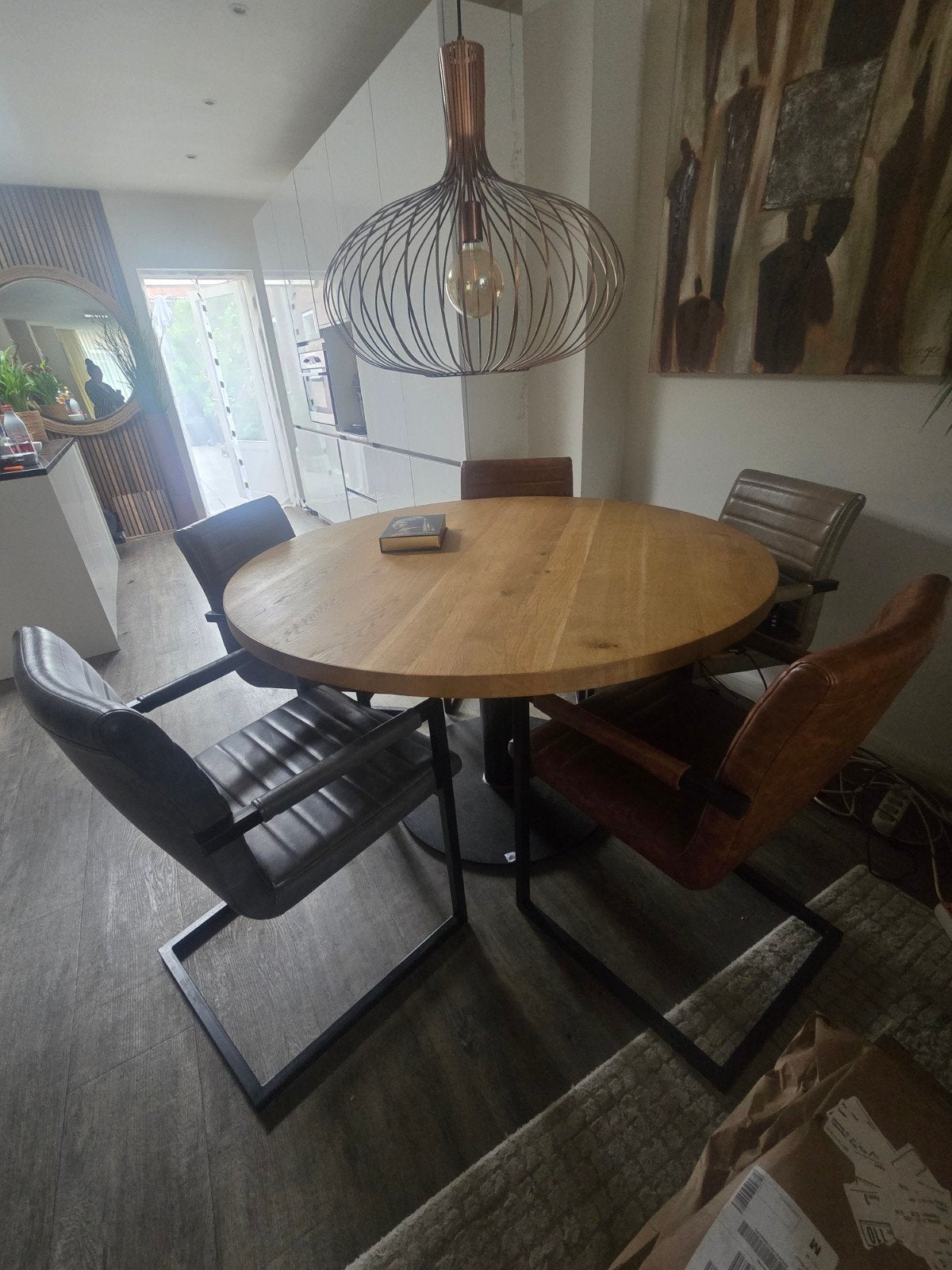 5 eetkamerstoelen, 4 zo goed als nieuw, 1 met kleine  schade, Huis en Inrichting, Stoelen, Gebruikt, Vijf, Zes of meer stoelen