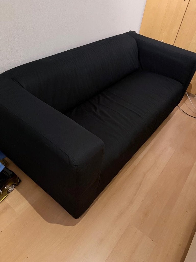 Klippan bank zwart, Ophalen, Overige materialen, Gebruikt, 150 tot 200 cm