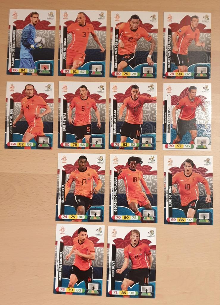 Panini Adrenalyn Euro 2012 mooi setje cards Nederland, Ophalen, Zo goed als nieuw, Buitenlandse clubs, Poster, Plaatje of Sticker