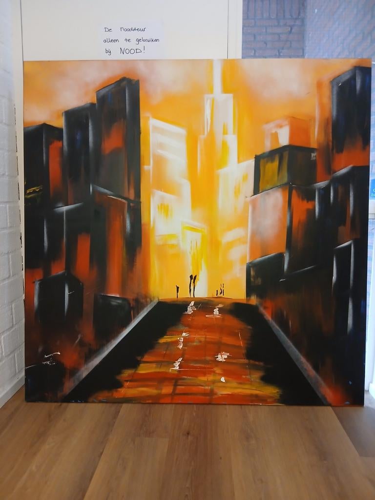 Mooi groot schilderij, Antiek en Kunst, Ophalen of Verzenden