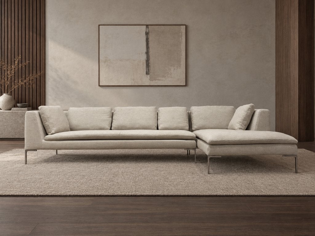 NIEUW GESTOFFEERD B&B Italia Charles Hoekbank + GARANTIE, Hoekbank, Www.designplaats.nl, B&B Italia, Vierpersoons of meer