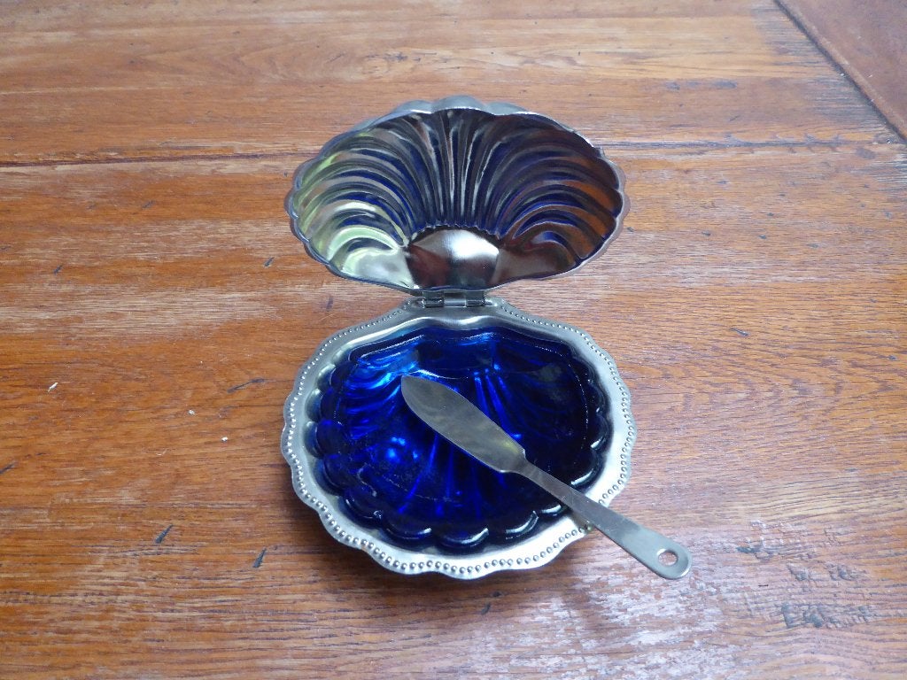 Vintage kaviaar schaaltje, schelp, Ophalen of Verzenden