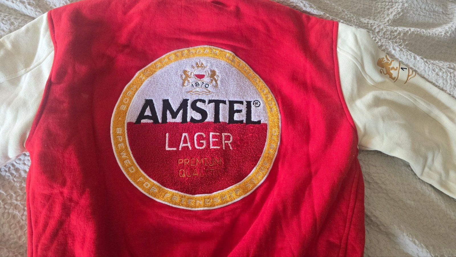 Amstel Bier Jas Maat S Unisex - Vintage Stijl Bomberjack, Ophalen of Verzenden, Zo goed als nieuw, Amstel
