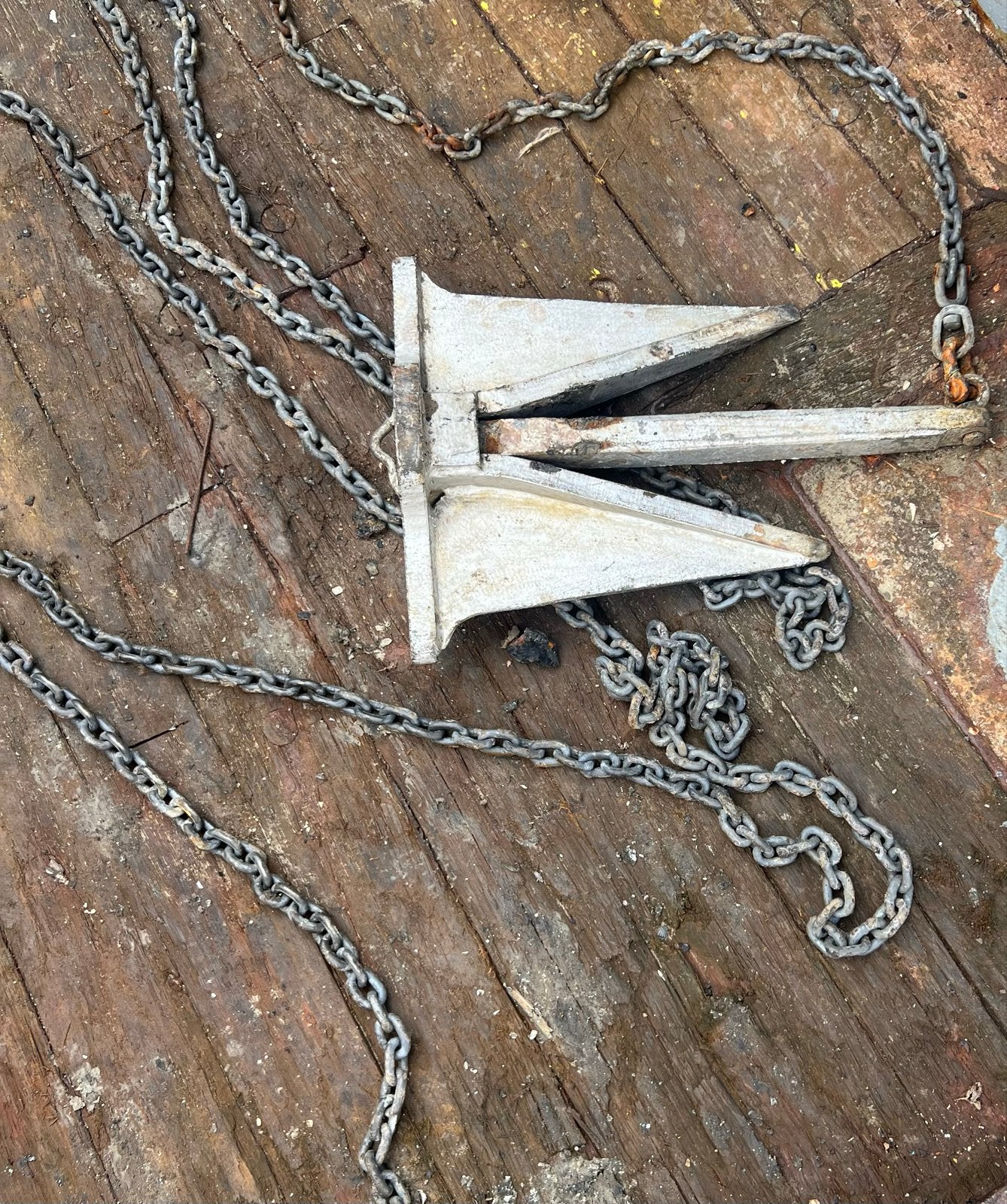 19kg anker met 20m ketting, Ophalen of Verzenden, Gebruikt, Overige typen