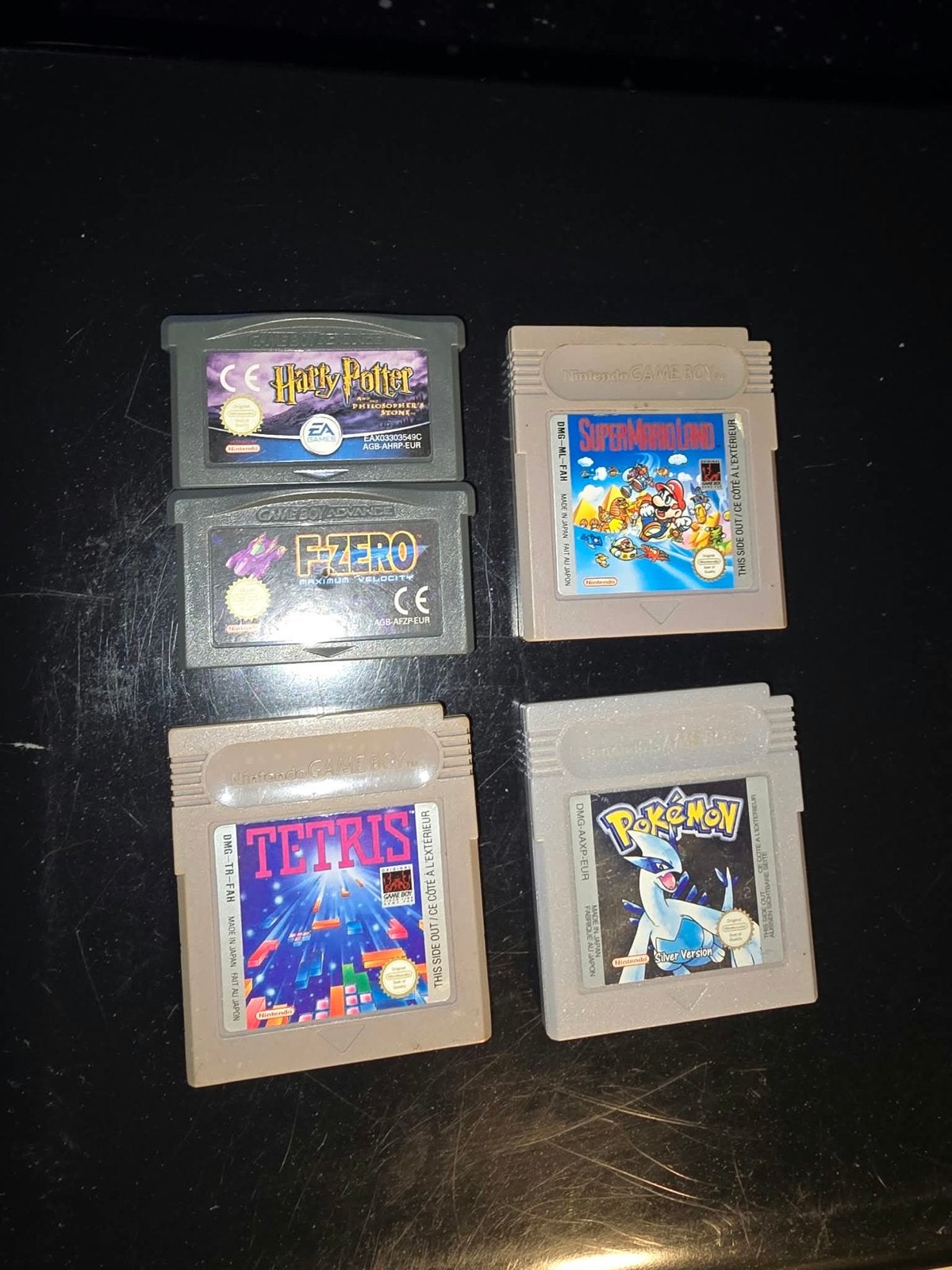 5 Game Boy Spelletjes: Pokémon, Tetris, Harry Potter, F-Zero, Gebruikt, 1 speler, Ophalen of Verzenden, Role Playing Game (Rpg)