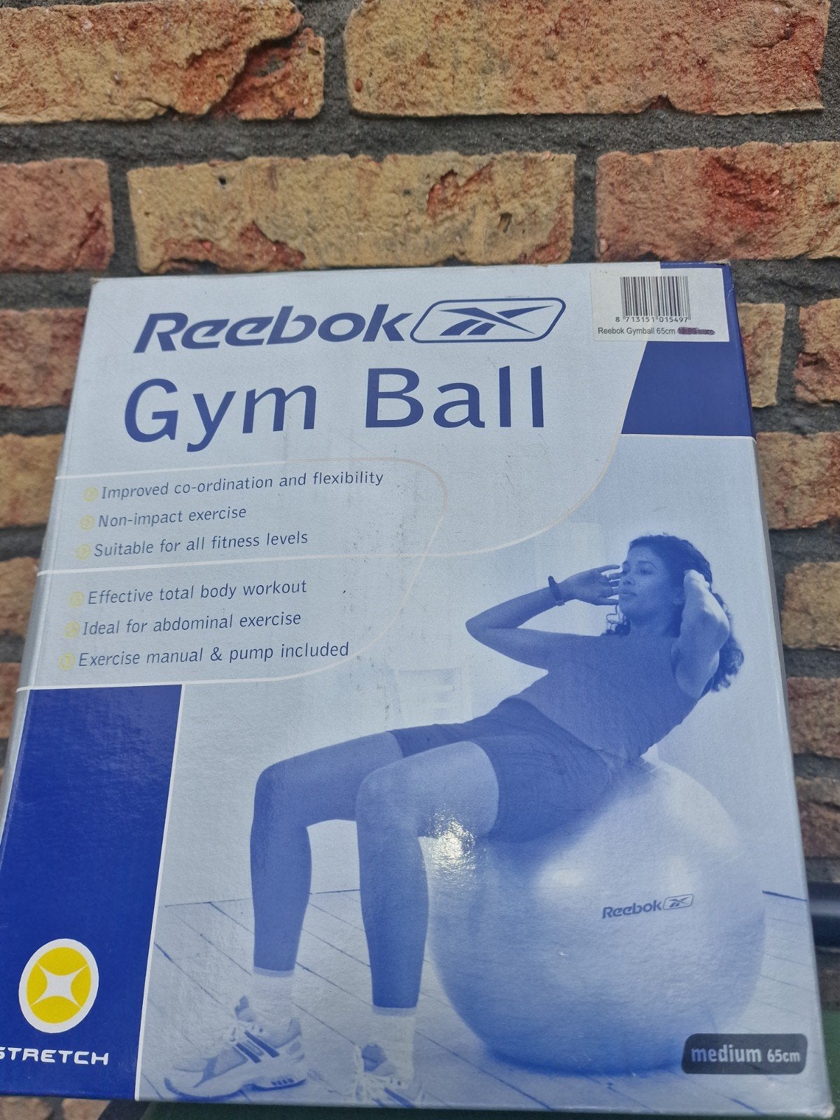 Reebok Fitnessbal medium 65 cm, nieuw in doos, Ophalen, Zo goed als nieuw, Fitnessbal
