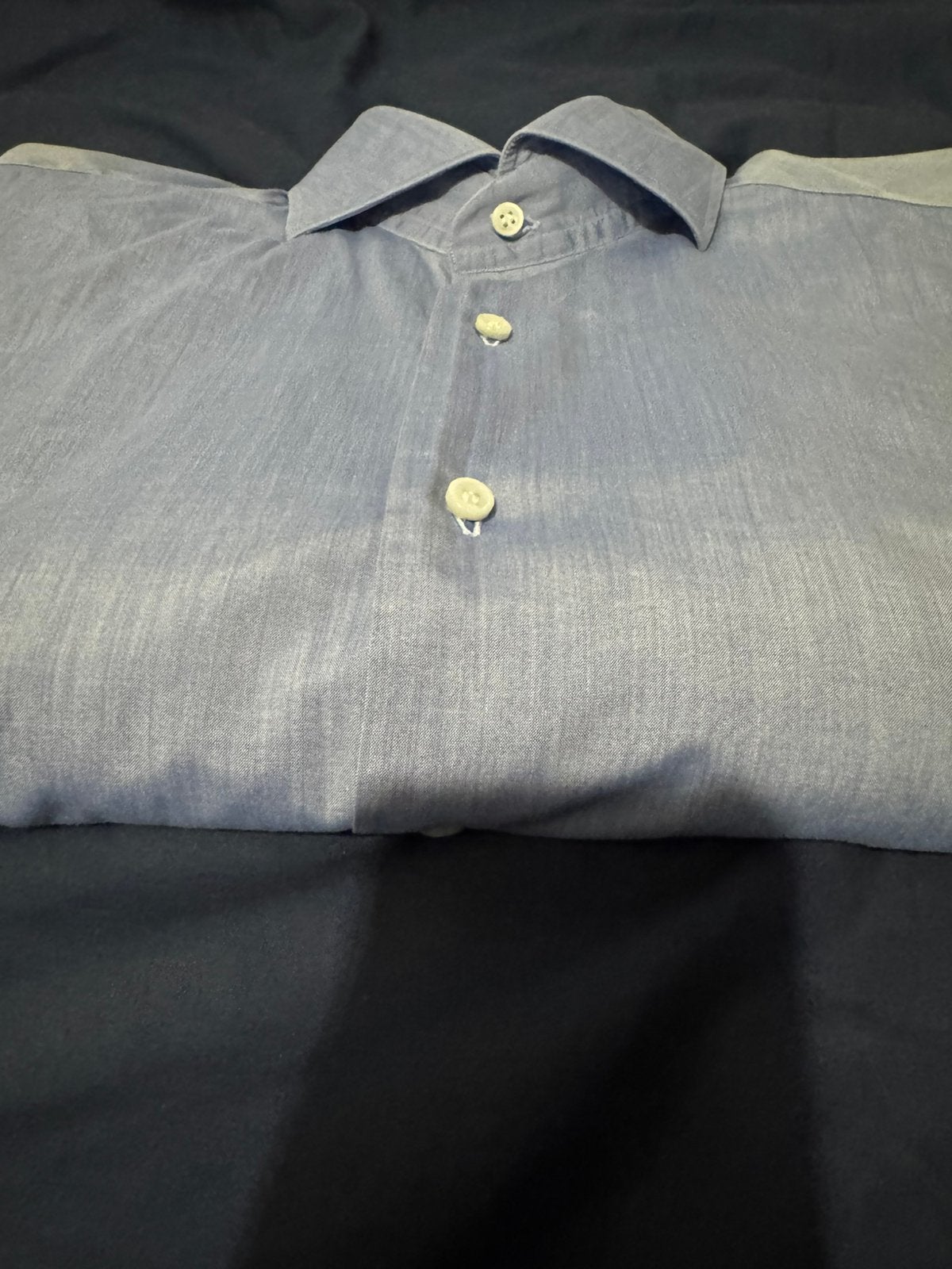 overhemd van FRAY, Verzenden, Zo goed als nieuw, Blauw, Halswijdte 41/42 (L)