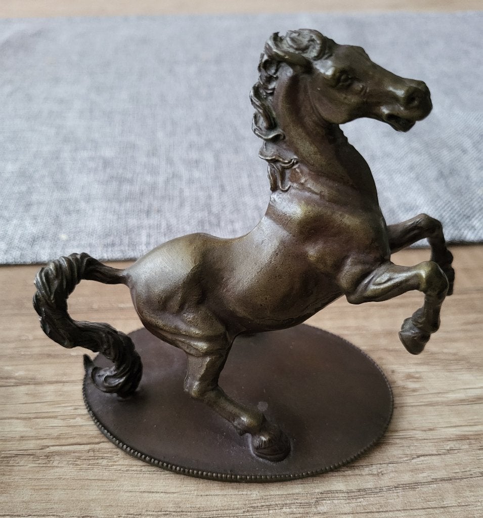 Bronzen paard Franklin Mint, Ophalen, Zo goed als nieuw, Dier