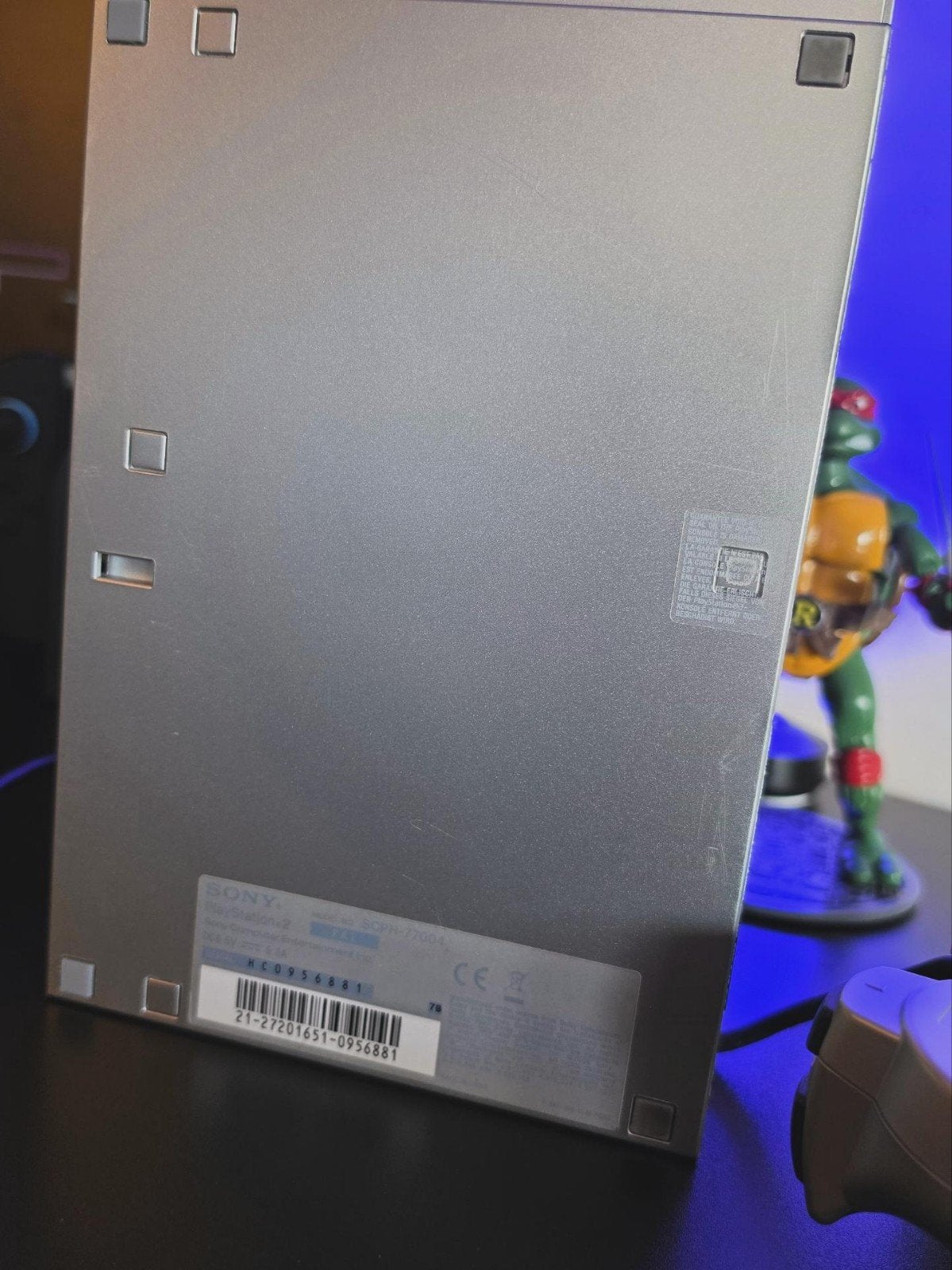 Sony Playstation 2 Slim Silver, Met 2 controllers, Ophalen of Verzenden, Zo goed als nieuw, Met geheugenkaart