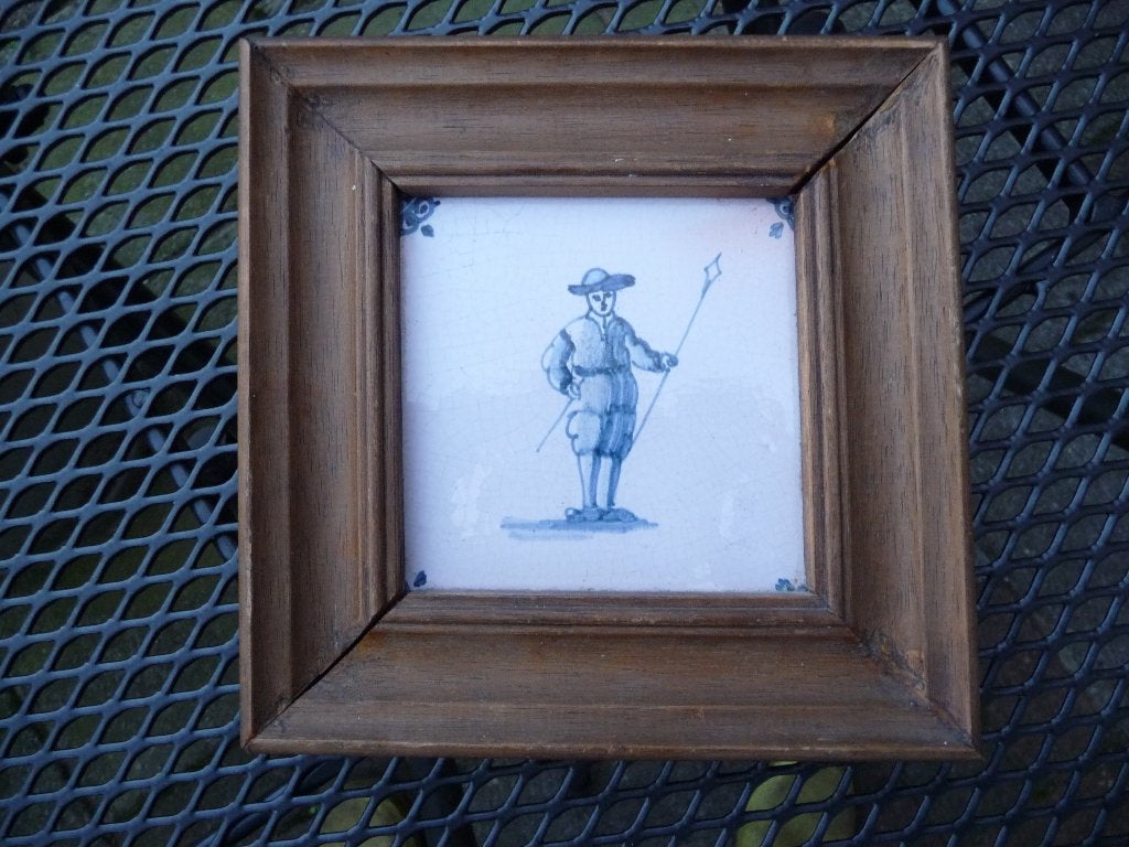 Fraai tegeltje van een strijder of krijgsheer., Antiek en Kunst, Ophalen of Verzenden