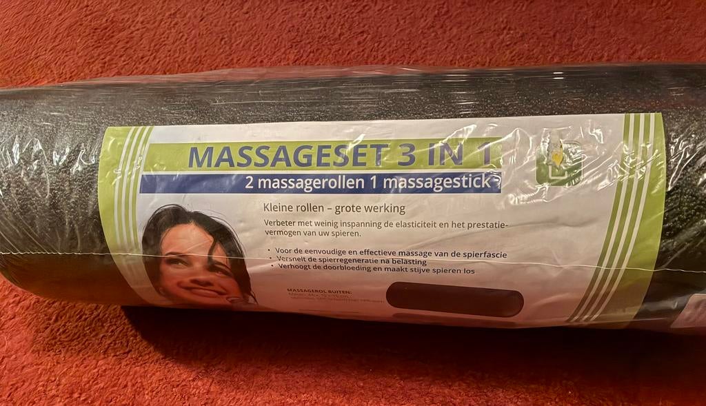 fitness/wellness set: 2 massagerollers, 1 massagestick, Ophalen of Verzenden, Nieuw, Overige typen
