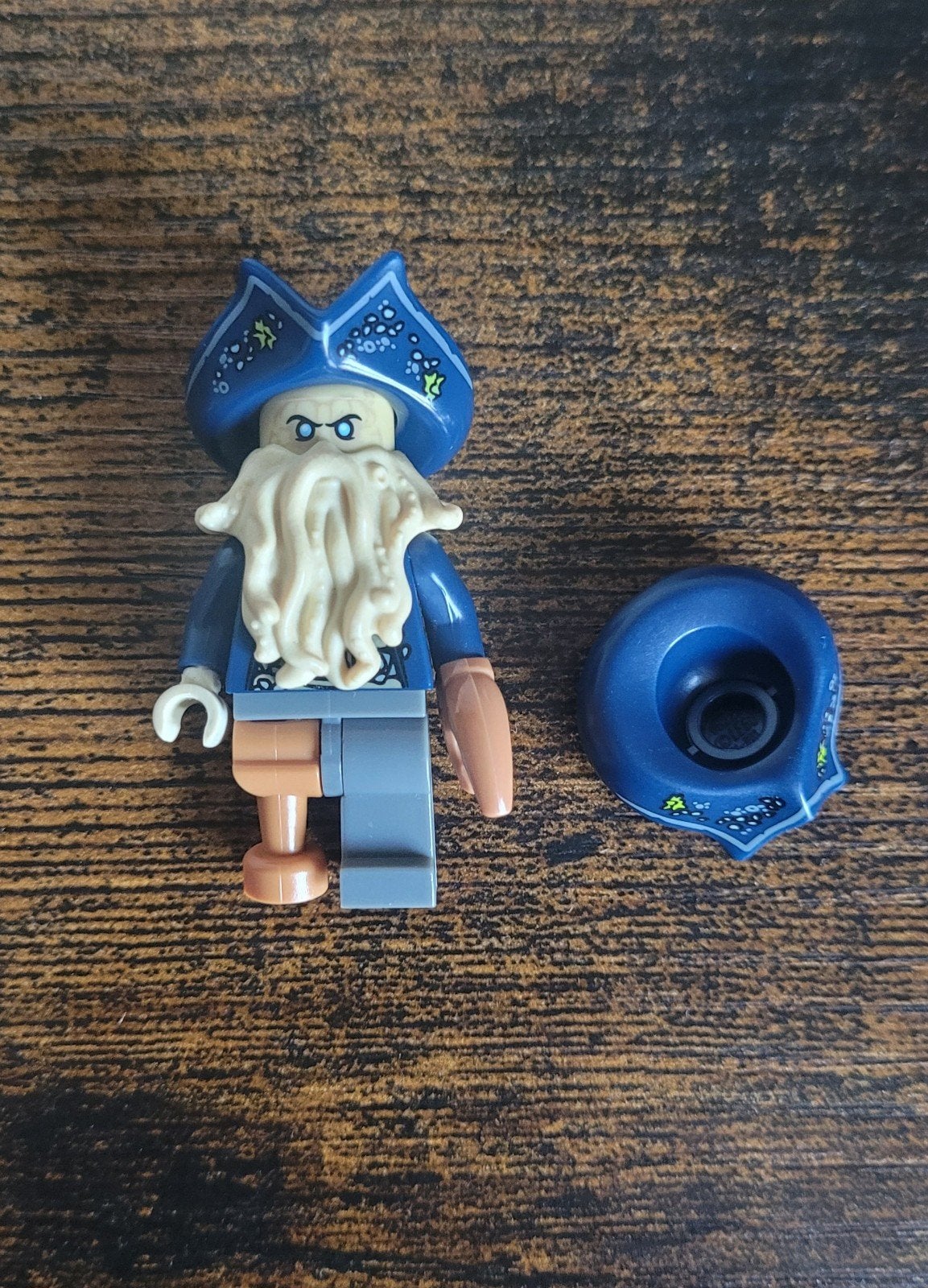 LEGO Davy Jones minifiguur + extra hoed, Ophalen of Verzenden, Gebruikt, Overige merken