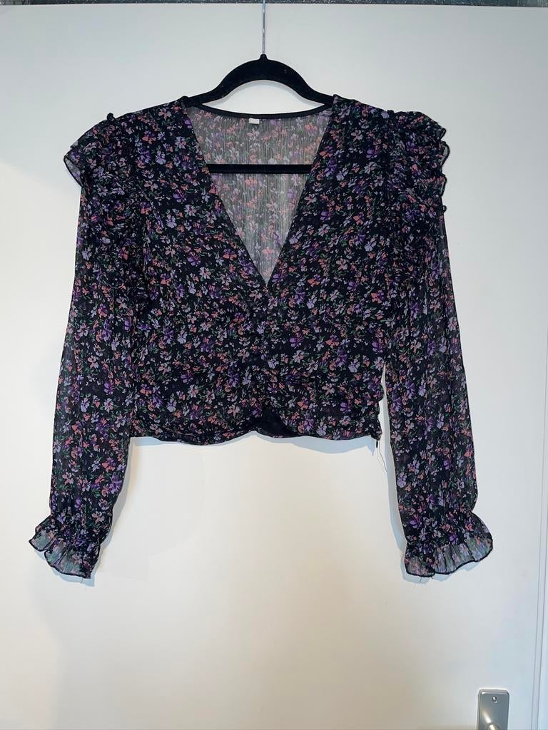 bloemen flower boho ibiza lange mouwen top mt M, Kleding | Dames, Blouses en Tunieken, Ophalen of Verzenden, Zo goed als nieuw