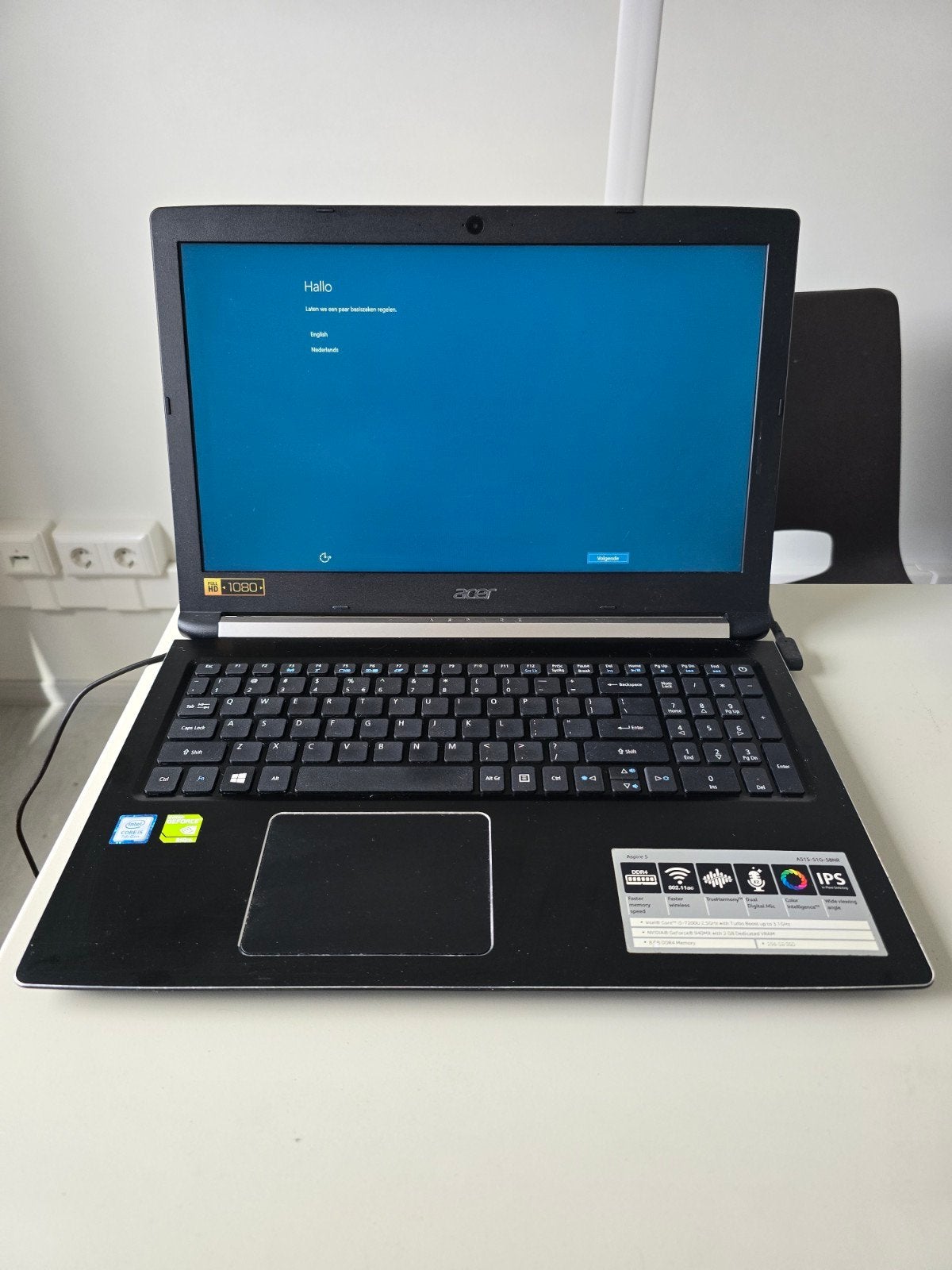 Acer Aspire 5 A515-51G-58NR - batterij defect, Computers en Software, Windows Laptops, Intel(R) Core(TM) i5-7200U CPU @ 2.50GHz