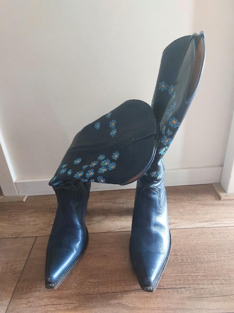 Blauwe Sendra cowboylaarzen, Kleding | Dames, Schoenen, Zo goed als nieuw, Hoge laarzen, Blauw, Ophalen of Verzenden