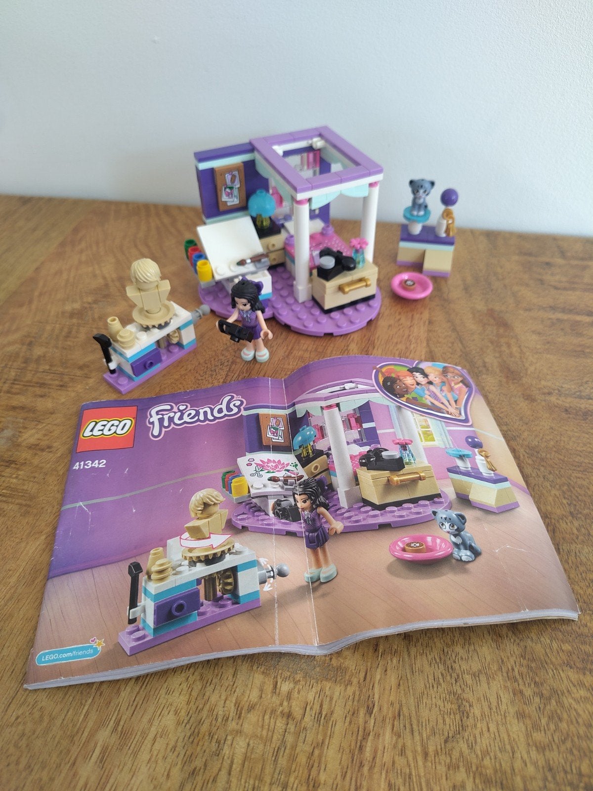 LEGO Friends Emma's Slaapkamer (41342), Lego, Friends, Ophalen of Verzenden, Complete set