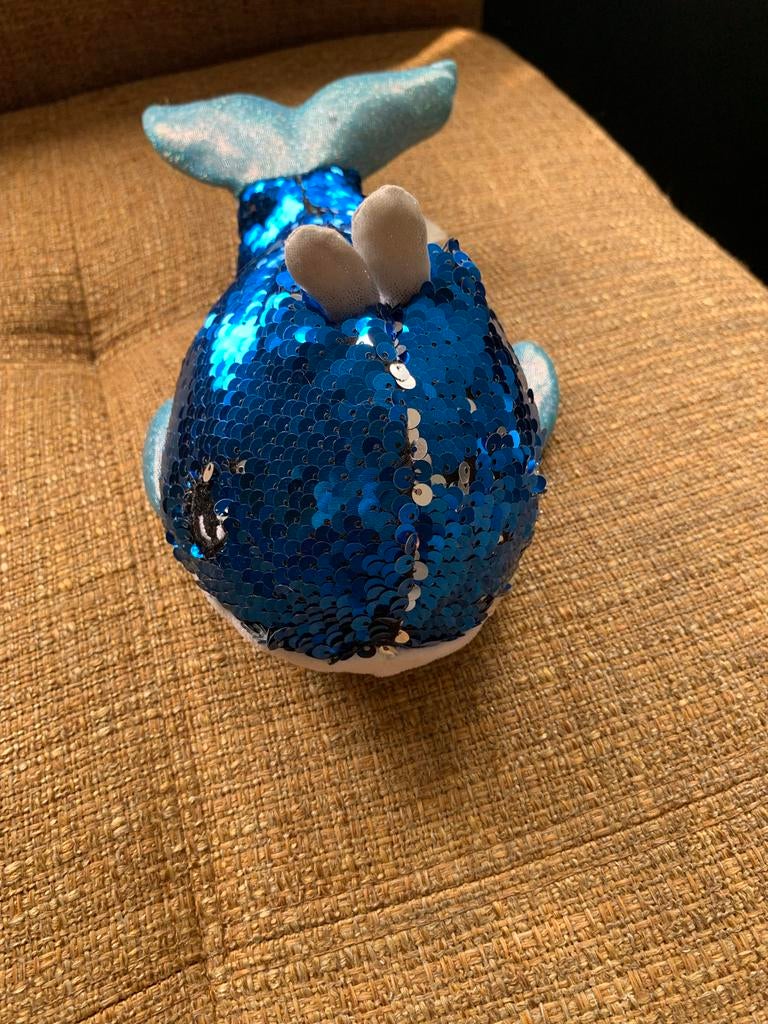 Dolfijn Knuffel met Omkeerbare Pailletten - Kleurveranderend, Ophalen, Overige merken, Overige karakters, Overige typen