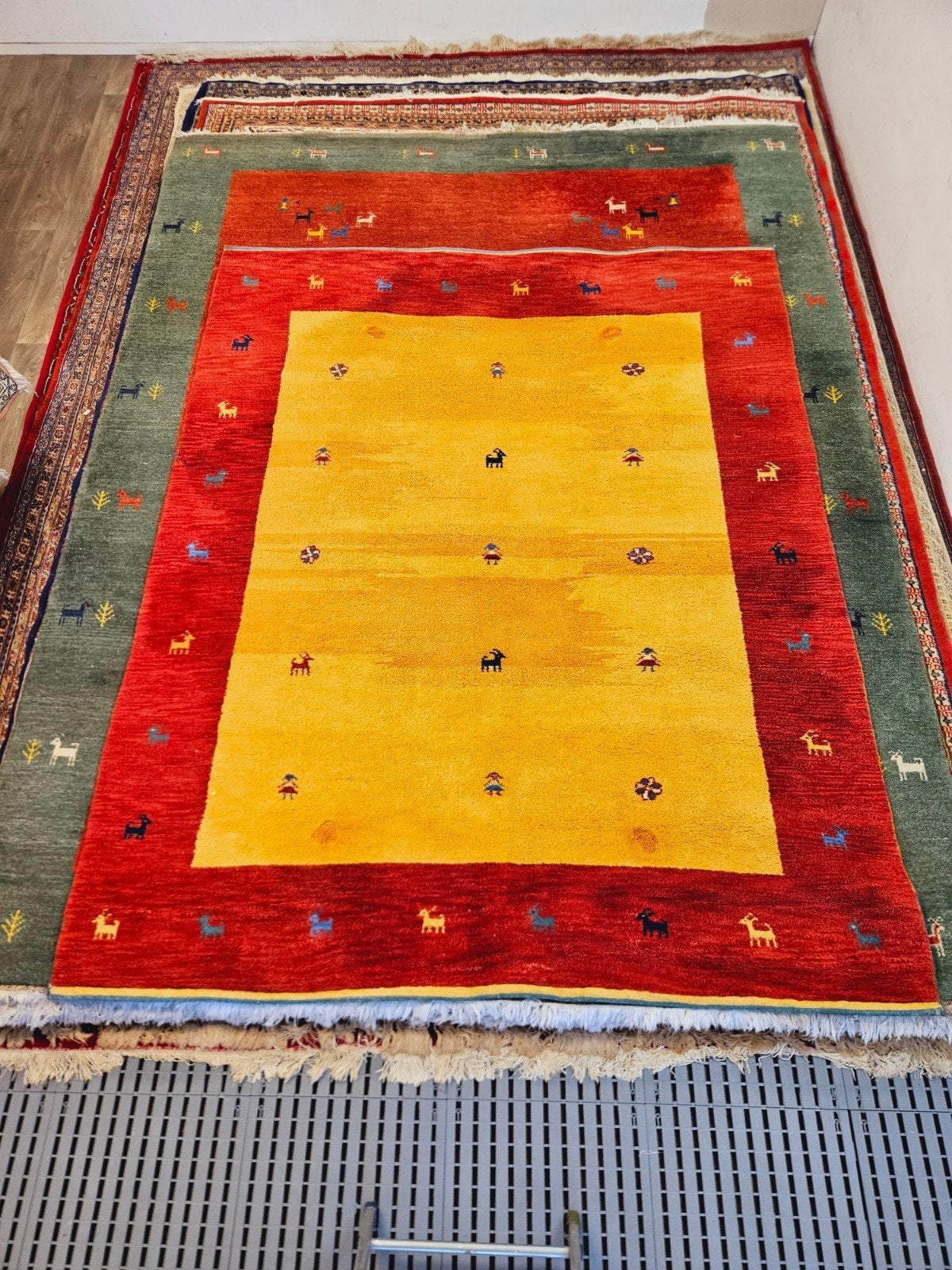 Perzisch Handgeknoopt Gabbeh Tapijt. Prachtige kleuren!, Perzisch, 200 cm of meer, Ophalen of Verzenden, Zo goed als nieuw