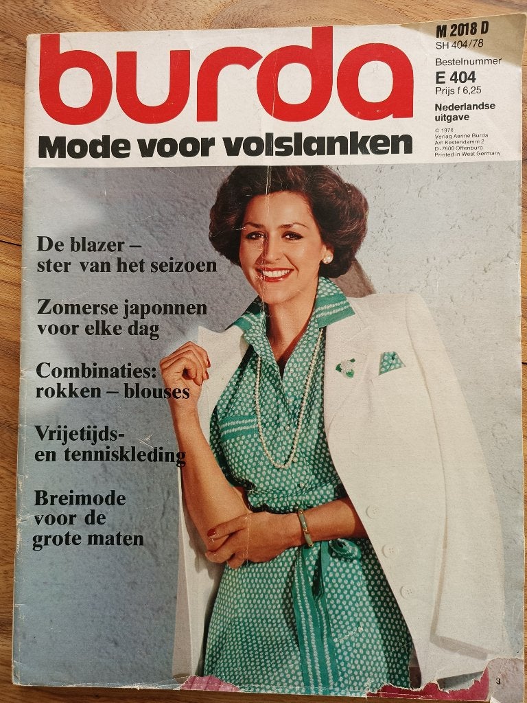 Burda mode voor volslanken 1978 vintage mode, Ophalen of Verzenden, Vrouw, Burda