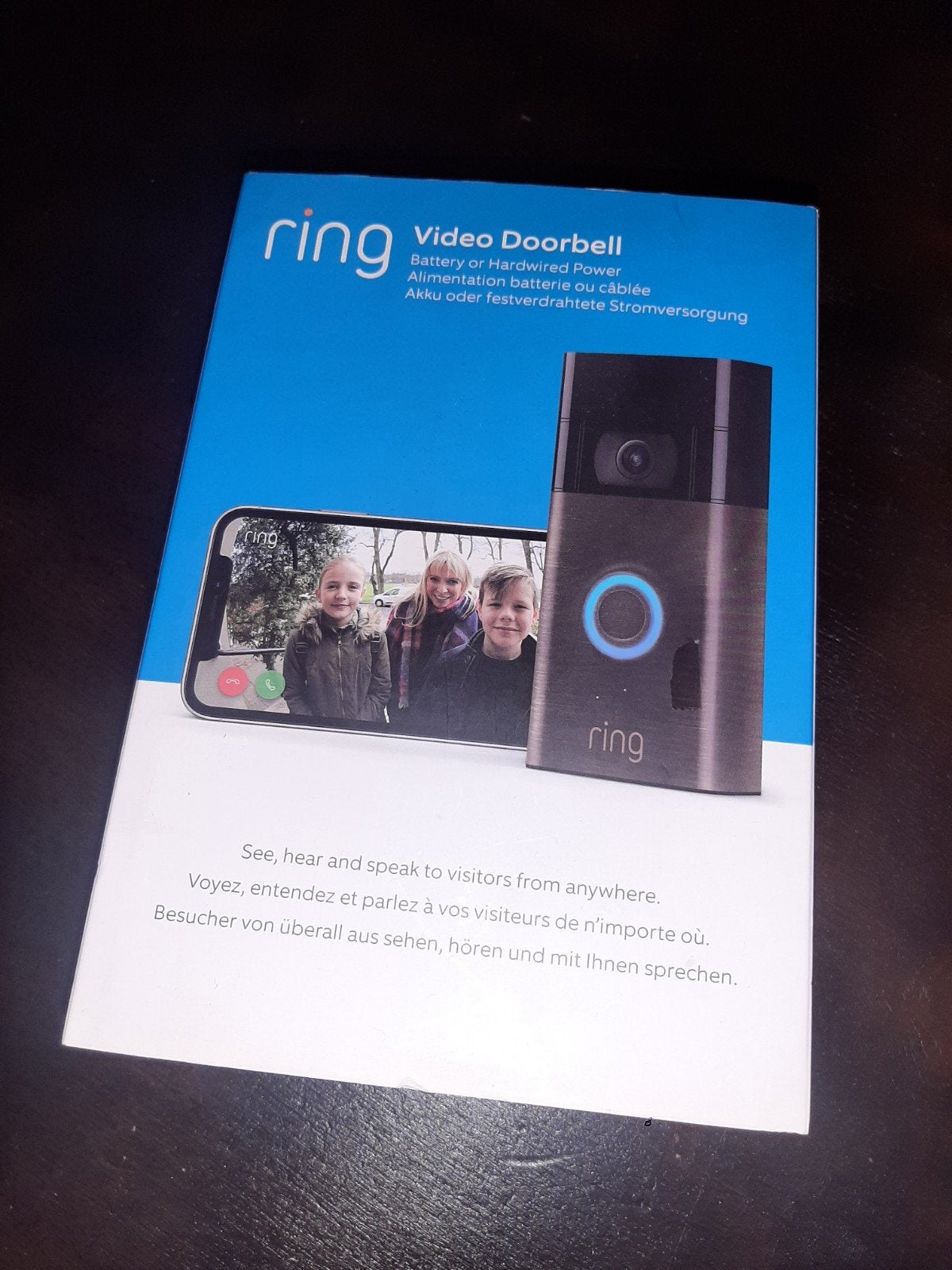 Nieuw Ring deurbel / deurcamera zwart, Ophalen of Verzenden, Nieuw