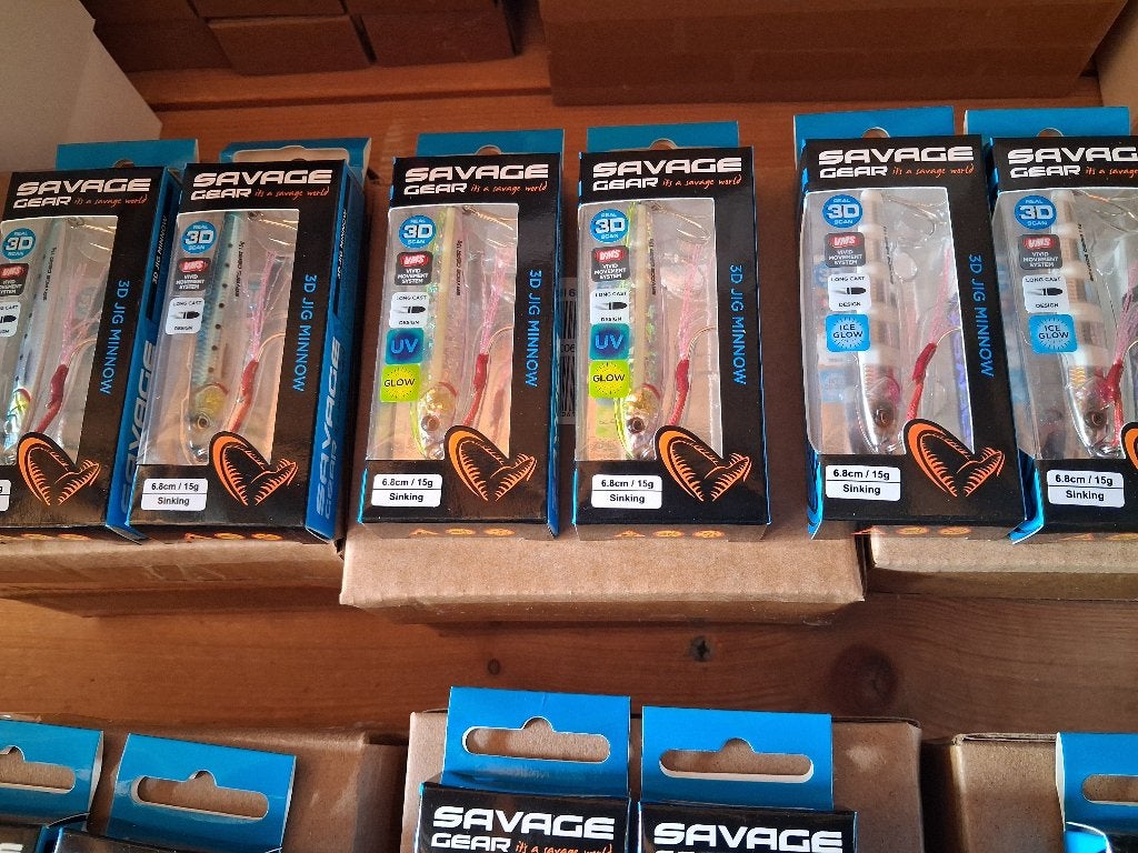 15-grams Savage Gear Jigs (3D Jig Minnow) in 7 kleuren, Tinstraat, Savage Gear, Nieuw, Ophalen of Verzenden