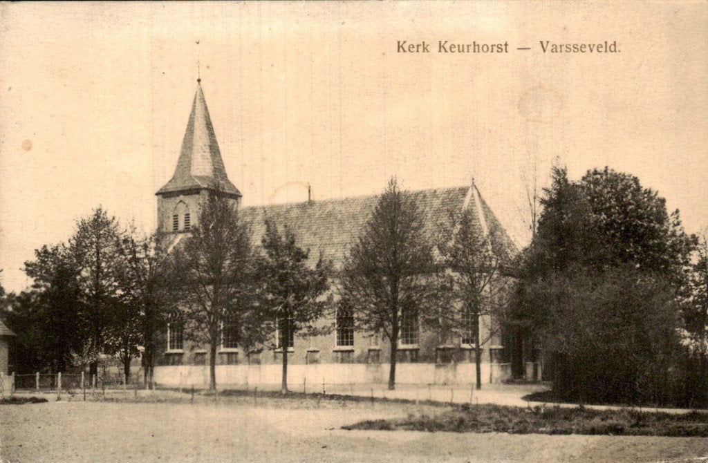 Varsseveld - Kerk Keurhorst - zicht, Ophalen of Verzenden, 1920 tot 1940, Gelopen, Gelderland