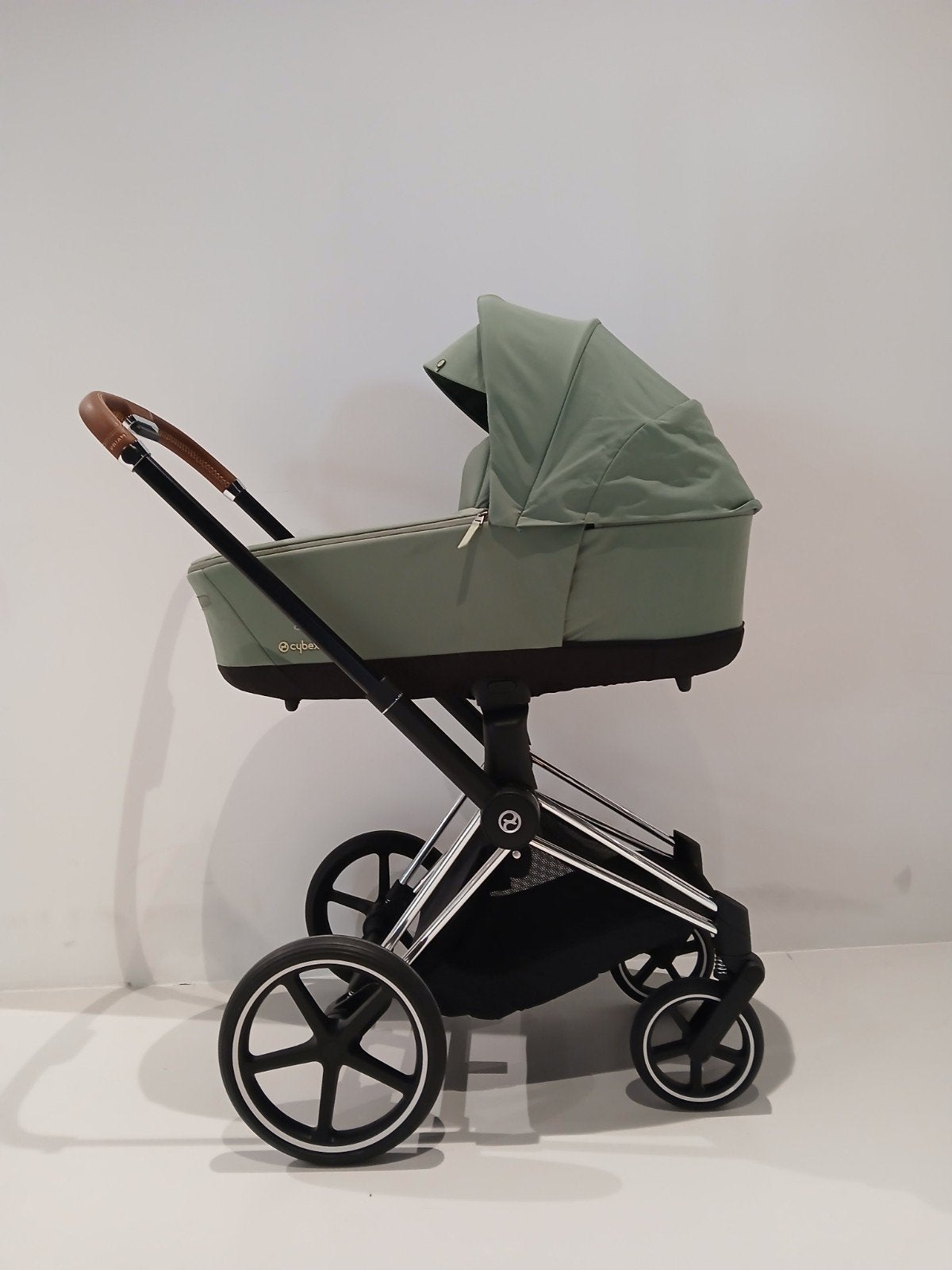 Cybex Priam 4 kinderwagen chrome/leaf green 2-in-1, Kinderen en Baby's, Buggy's, Ophalen, Zo goed als nieuw, Overige merken, Zonnekap