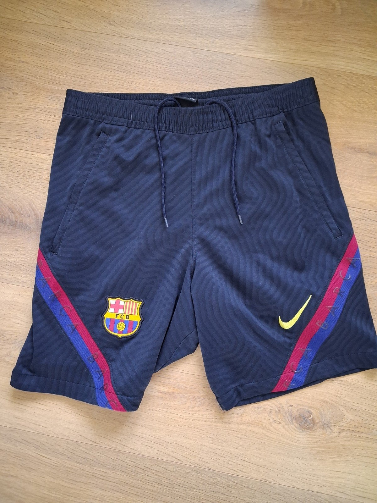 FC Barcelona Korte Broek Maat S met Ritsen, Blauw, Nike, Ophalen of Verzenden, Zo goed als nieuw