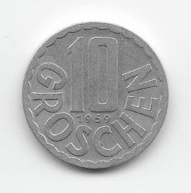Oostenrijk 10 groschen 1959 KM# 2878, Verzenden, Oostenrijk, Losse munt