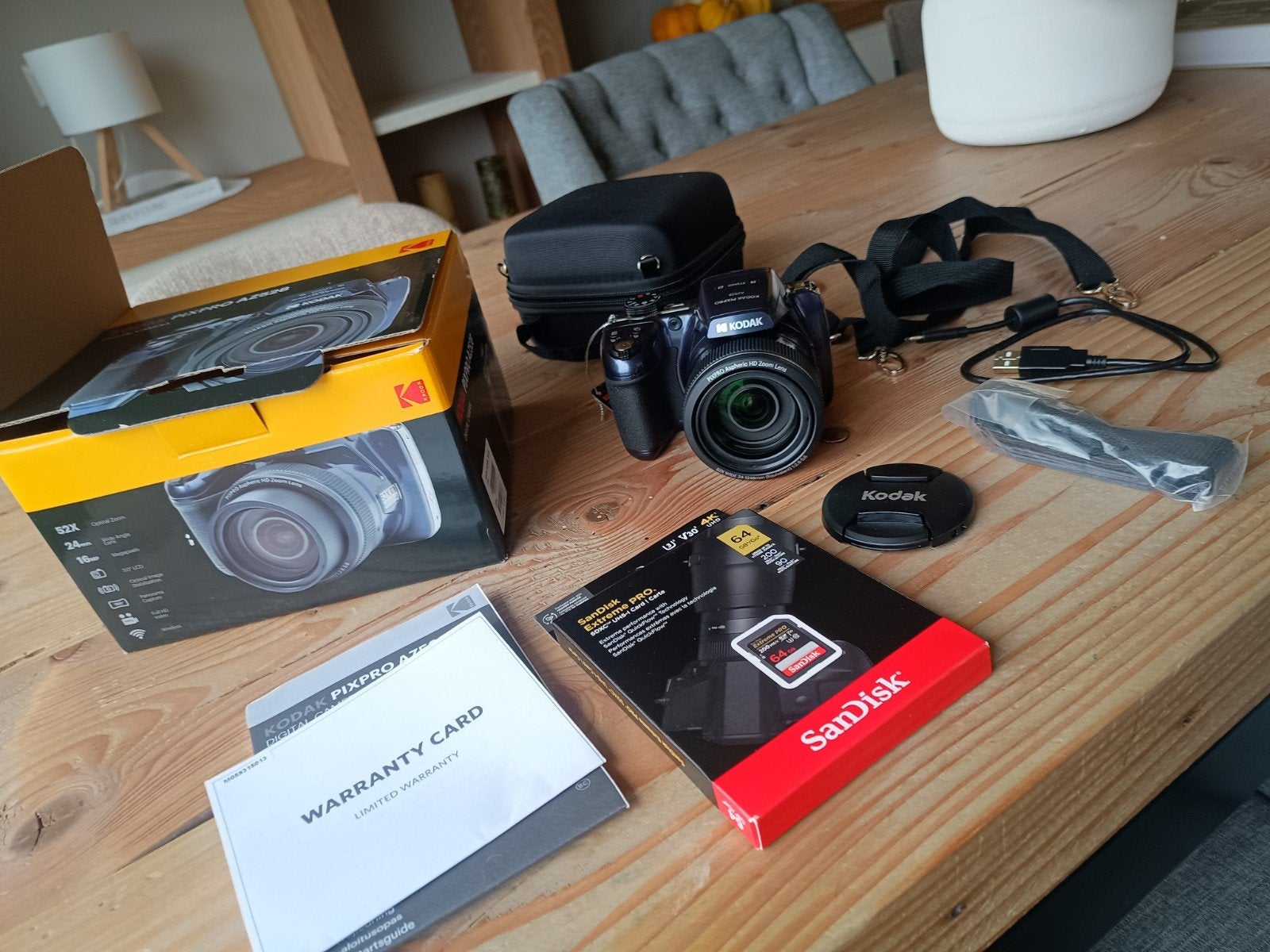 Kodak PIXPRO AZ528 camera – ongebruikt – 52x zoom + 64GB SD-, Ophalen of Verzenden, Kodak, 8 keer of meer