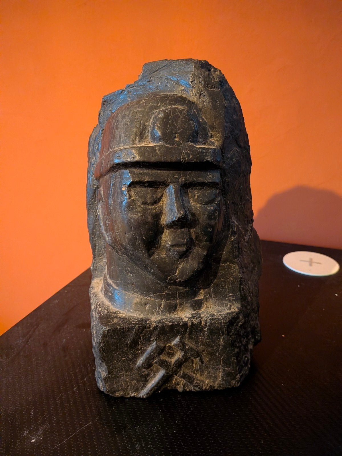 Buste mijnwerker, Ophalen of Verzenden, 20 - 50 cm, Zwart