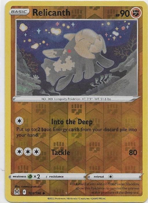 Lost Origin,  Relicanth [reverse] 101/196, Verzenden, Nieuw, Losse kaart