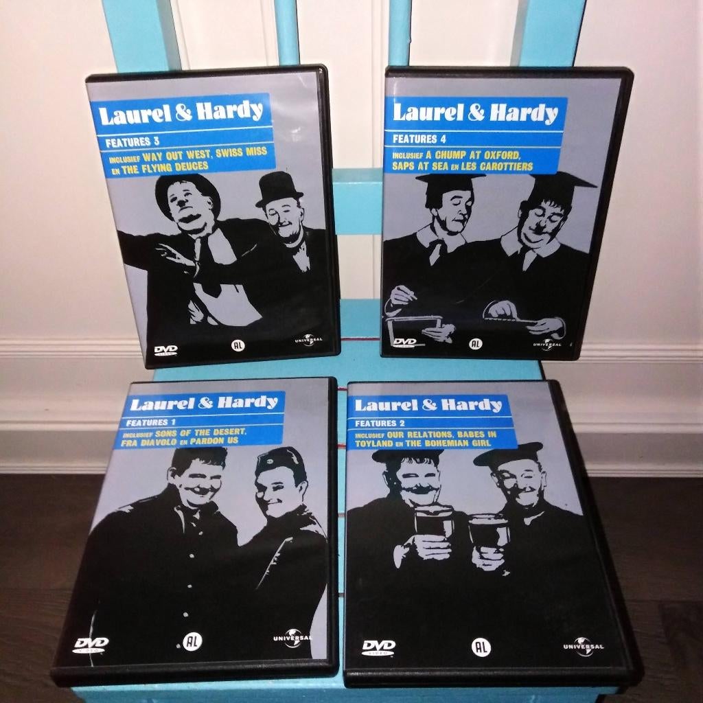 Laurel & Hardy - Features 1,2,3 & 4 / 1931-1940 (8 DVD), Ophalen, Gebruikt, Tv, Overige typen