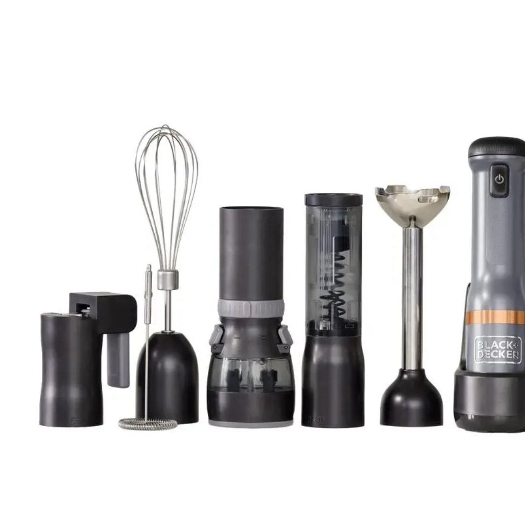 Black & Decker draadloze staafmixer 9-in-1, Witgoed en Apparatuur, Blenders, Ophalen of Verzenden, Zo goed als nieuw, Blender