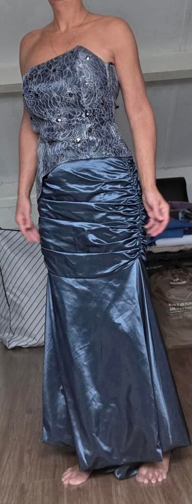 Drie-delige gala set mt.38/40, staalgrijs/blauw, Maat 38/40 (M), Overige typen, EveNing, Blauw
