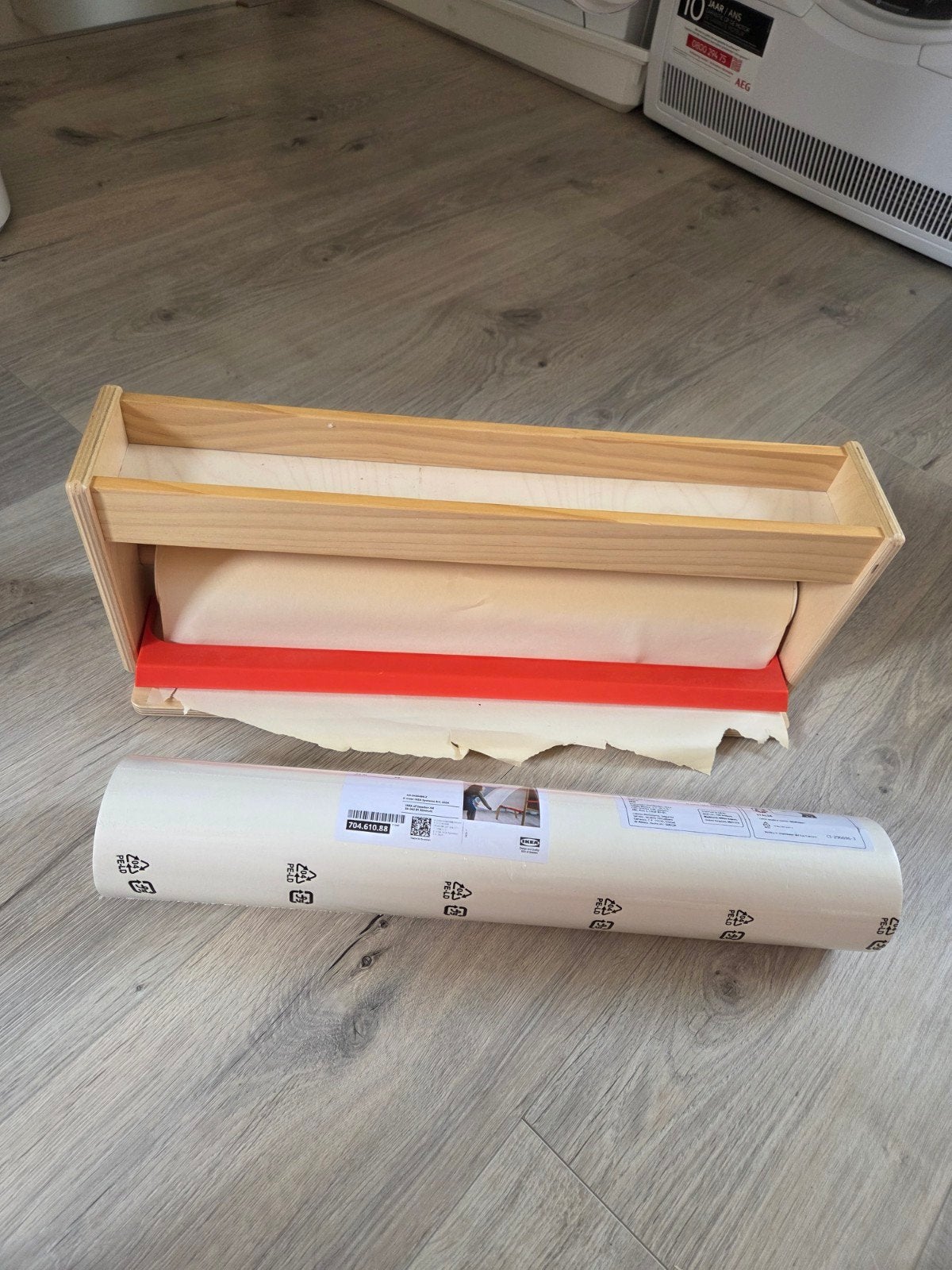 Ikea MÅLA papierrolhouder met opbergruimte + extra rol, Ophalen, Gebruikt, Jongen of Meisje